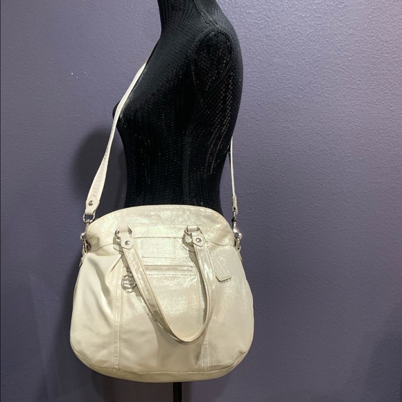 Coach Handbags - COACH Poppy Shimmer Tote w/ Crossbody Strap